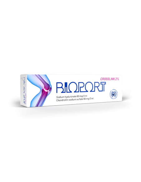 BIOPORT CROSSLINK 2% 1 Injection 60mg Ha/90mg Chondroïtine sulfate/3ml